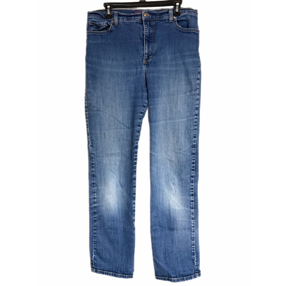 Gloria Vanderbilt Amanda High Rise Tapered Jeans Medium Wash Blue Size 14